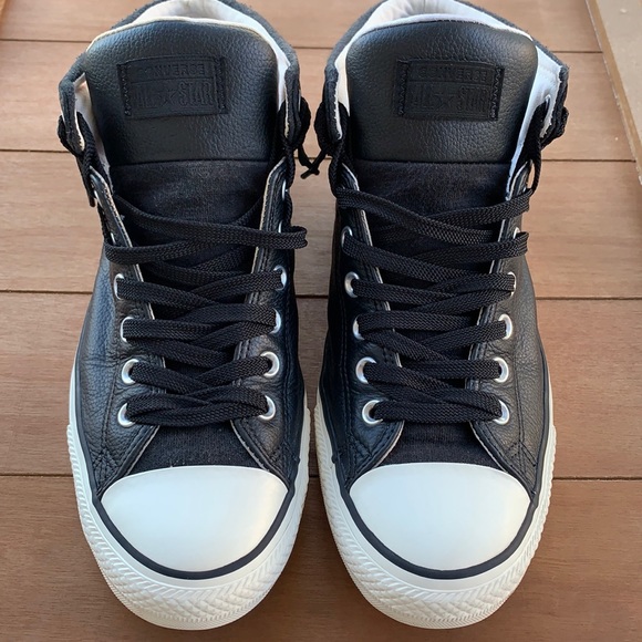 Converse All⭐️Star Chuck Taylor Black Leather   10 - Picture 3 of 11